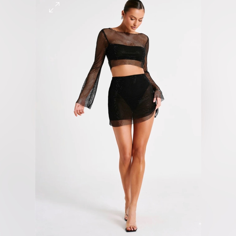 Meshki Diamante Mesh Skirt